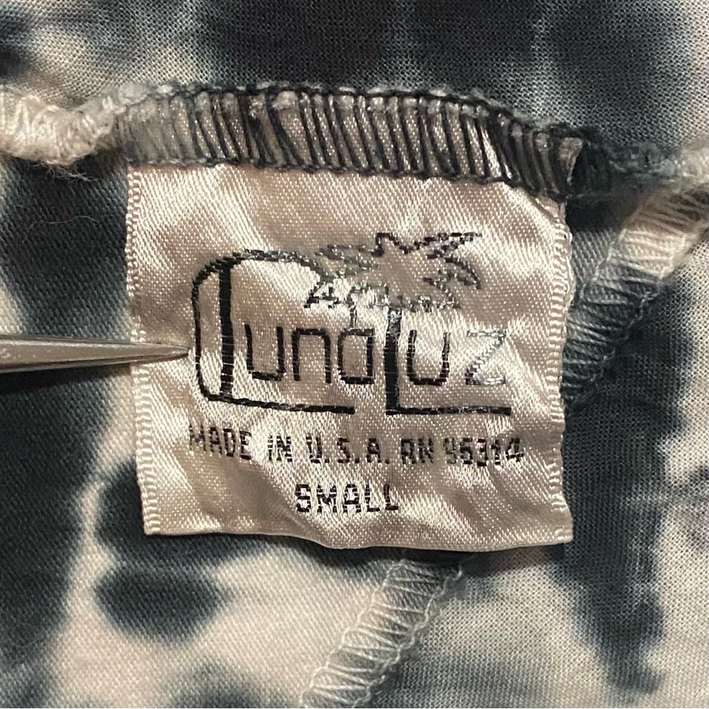 Luna Luz Tie Dye Bubble Skirt SzS Ripple Parachute Art To Wear Flounce Lagenlook - Picture 6 of 10